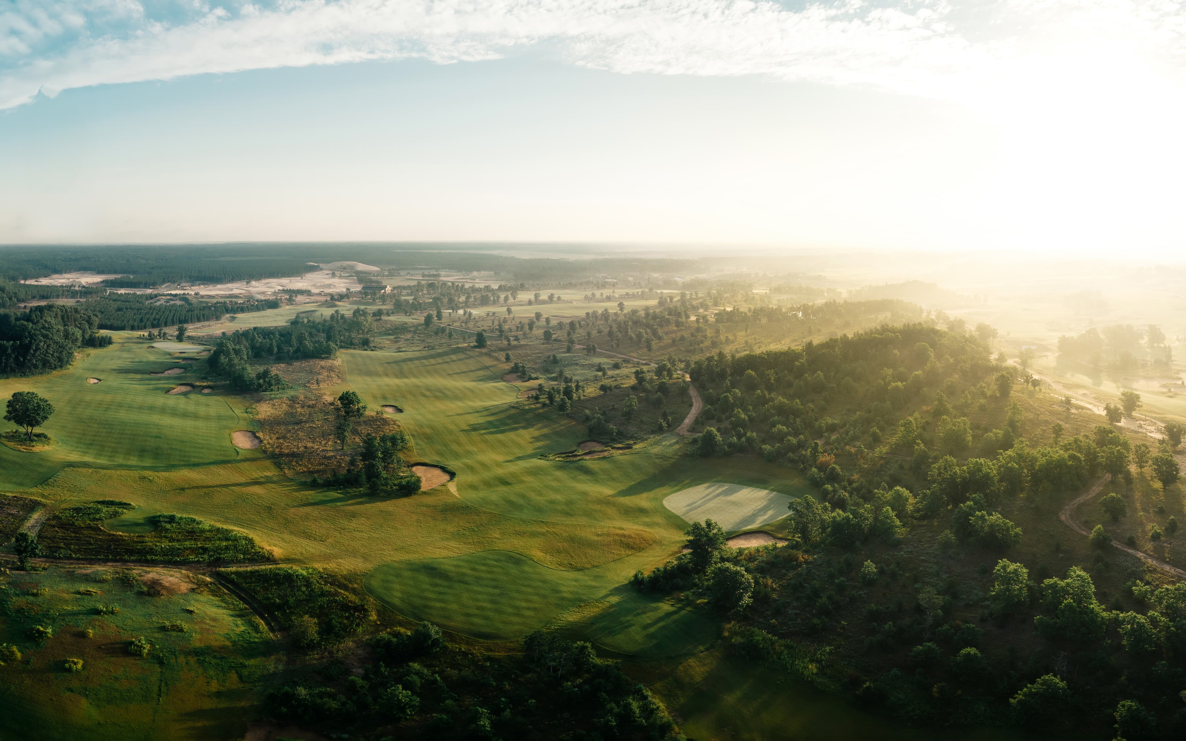 Sedge Valley par-3 course at Sand Valley with natural wetland landscape