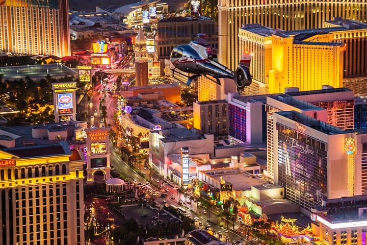 Helicopter Flight over the Strip